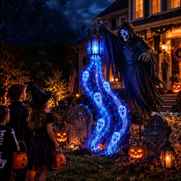 Halloween 75cm Grim Reaper Lantern for Garden Decor