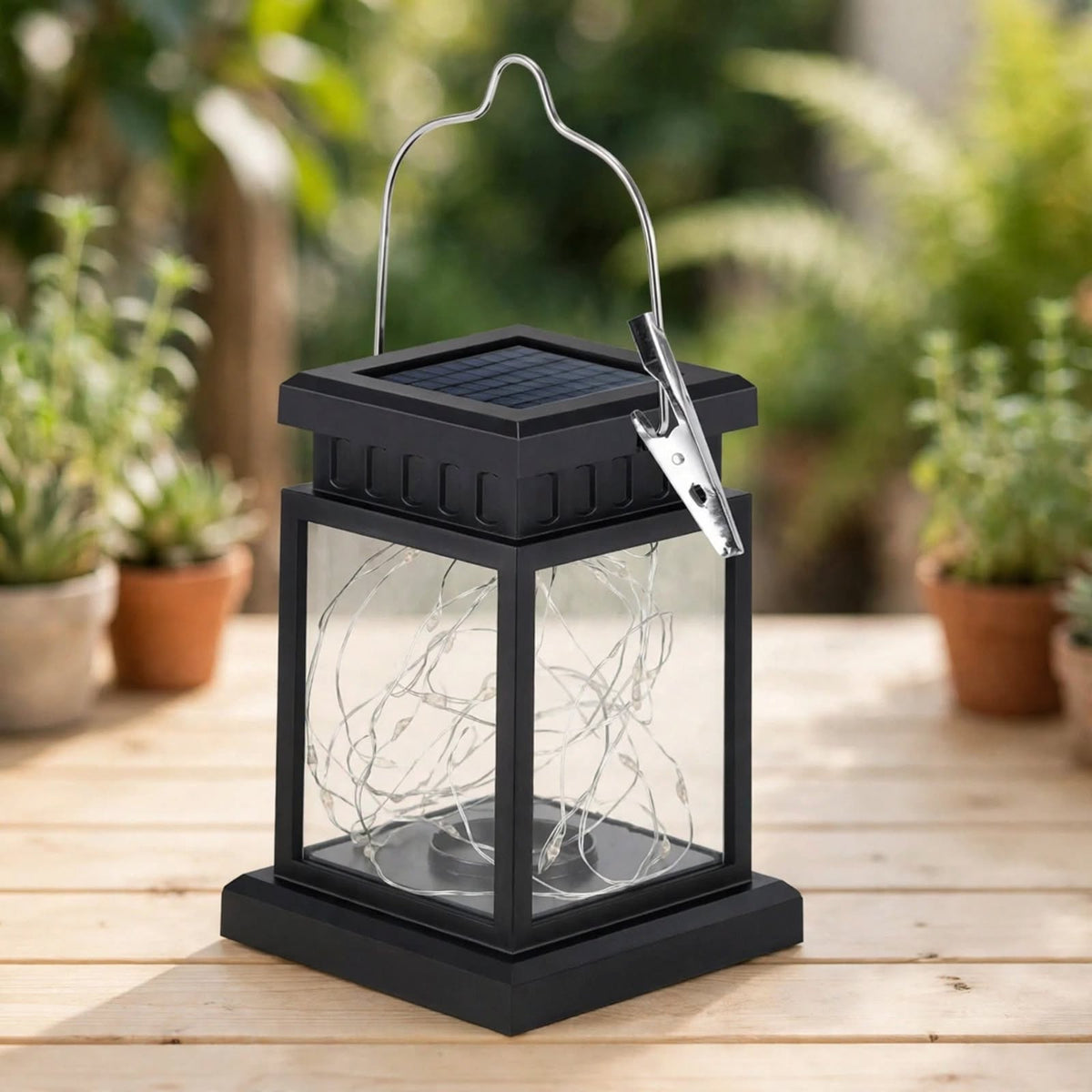 Lanternes solaires suspendues, blanc chaud, lot de 2