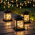 Lanternes solaires suspendues, blanc chaud, lot de 2