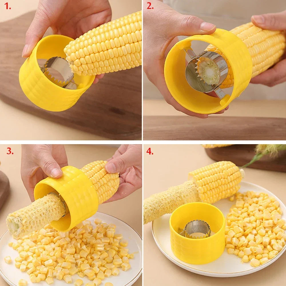 Stainless Steel Corn Stripper and Cob Kernel Remover