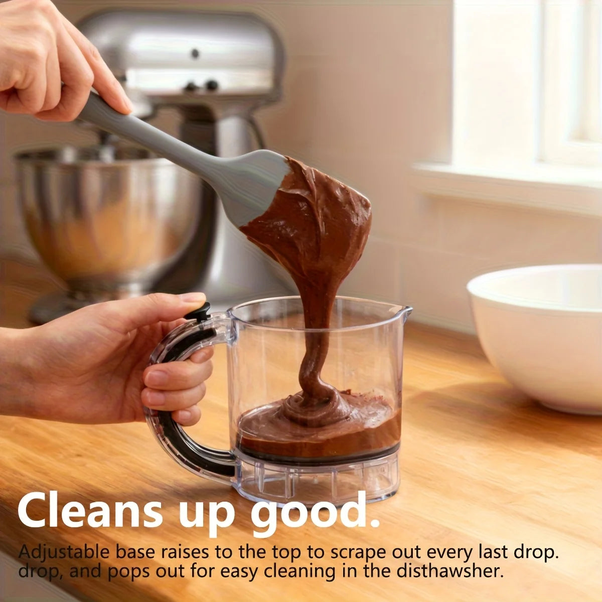 Adjustable 4-in-1 Measuring Cup with Scraper