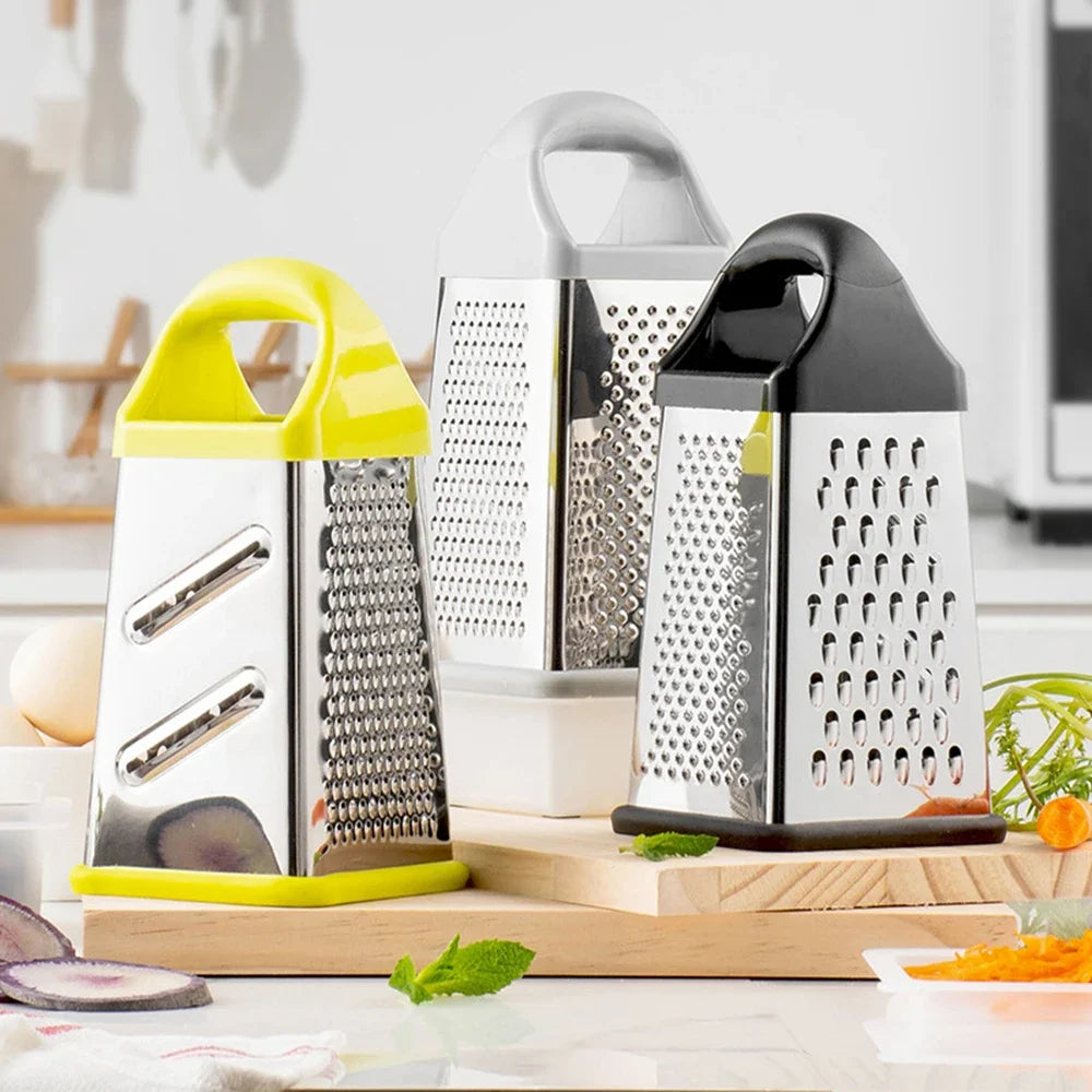 4-Sided Stainless Steel Box Grater for Cheese & Vegetables