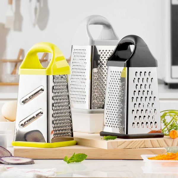 4-Sided Stainless Steel Box Grater for Cheese & Vegetables
