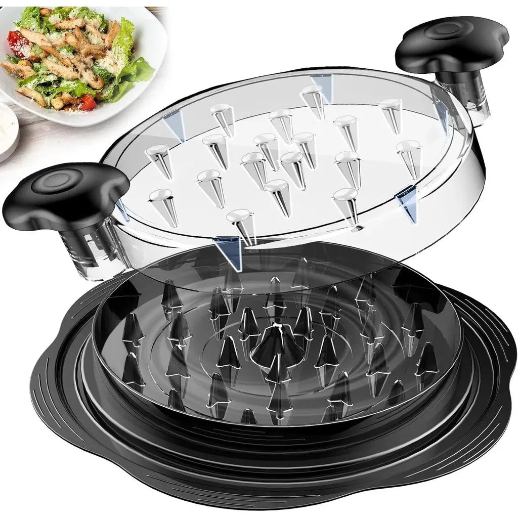 Chicken Shredder Tool with Clear Lid for Easy Meal Prep