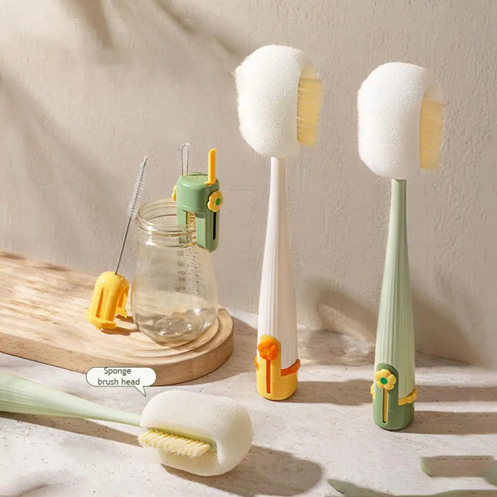 5-in-1 Cup Cleaning Brush Bottle Straw Crevice Sponge Cleaner for Thermos