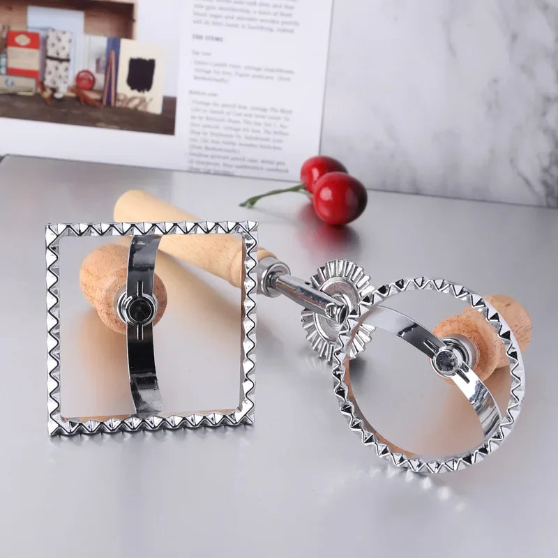 Dumpling & Ravioli Cutter Set with Wood Handle