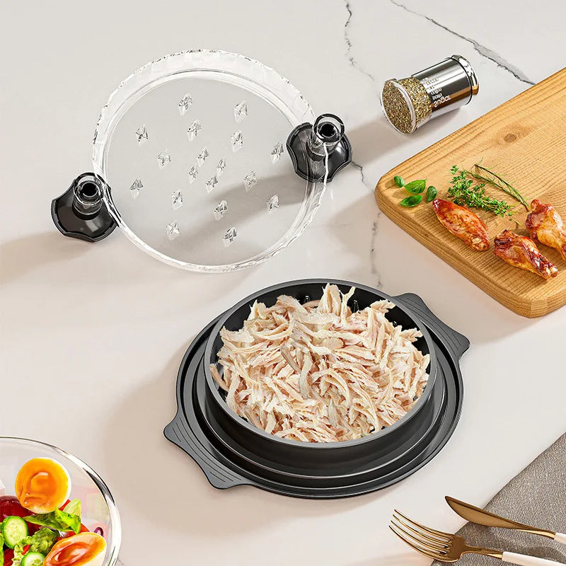 Chicken Shredder Tool with Clear Lid for Easy Meal Prep