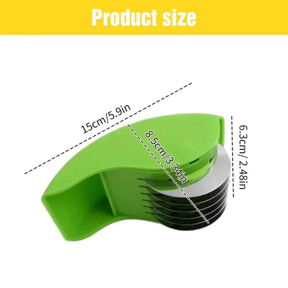 Manual Vegetable and Herb Chopper Roller with 6 Blades