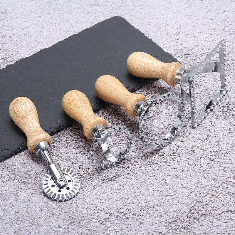 Dumpling & Ravioli Cutter Set with Wood Handle