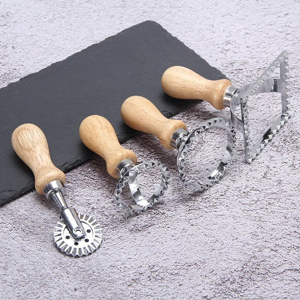 Dumpling & Ravioli Cutter Set with Wood Handle