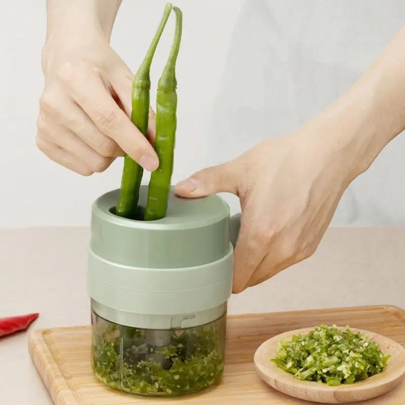 Electric Vegetable Chopper, USB Rechargeable Mini Cutter