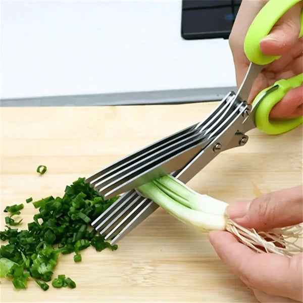 5-Blade Stainless Steel Herb and Scallion Scissors