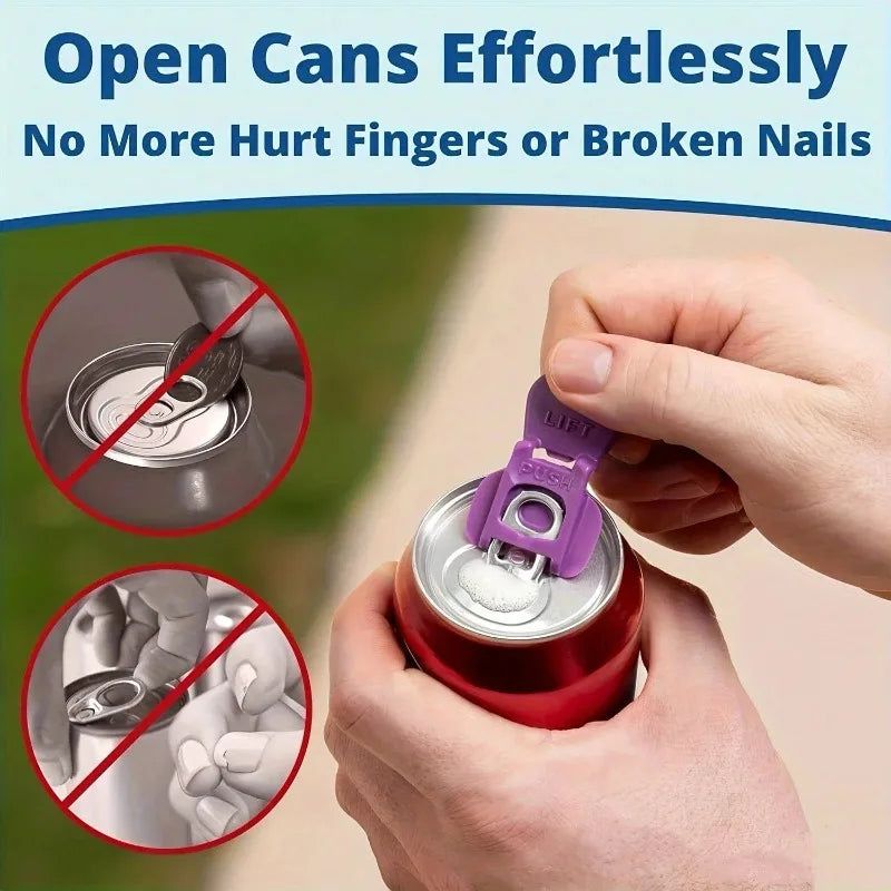 Can Tab Opener Set, 12-Piece Stainless Steel with Protective Cover