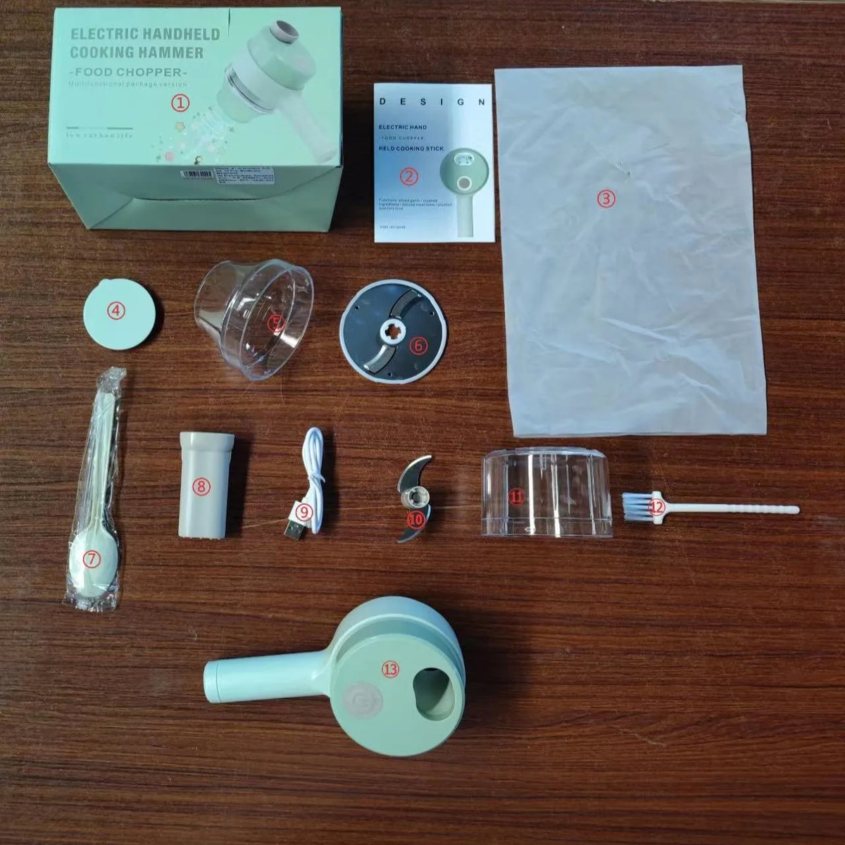 Electric Vegetable Chopper, USB Rechargeable Mini Cutter