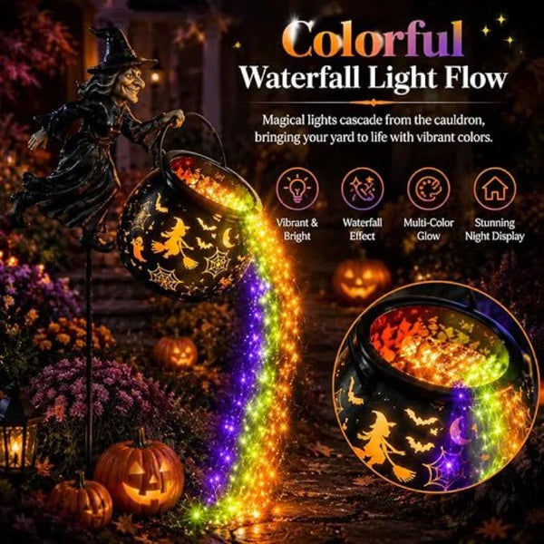 Halloween Witch Cauldron LED Garden Light – 1 or 2 Pack