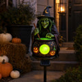 Lampe solaire d Halloween en forme de chaudron de sorcière