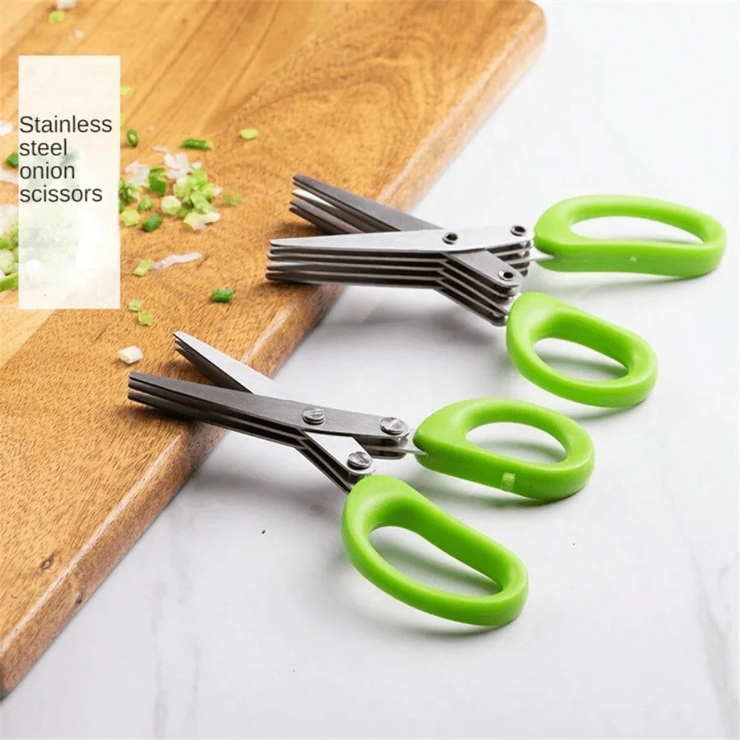 5-Blade Stainless Steel Herb and Scallion Scissors