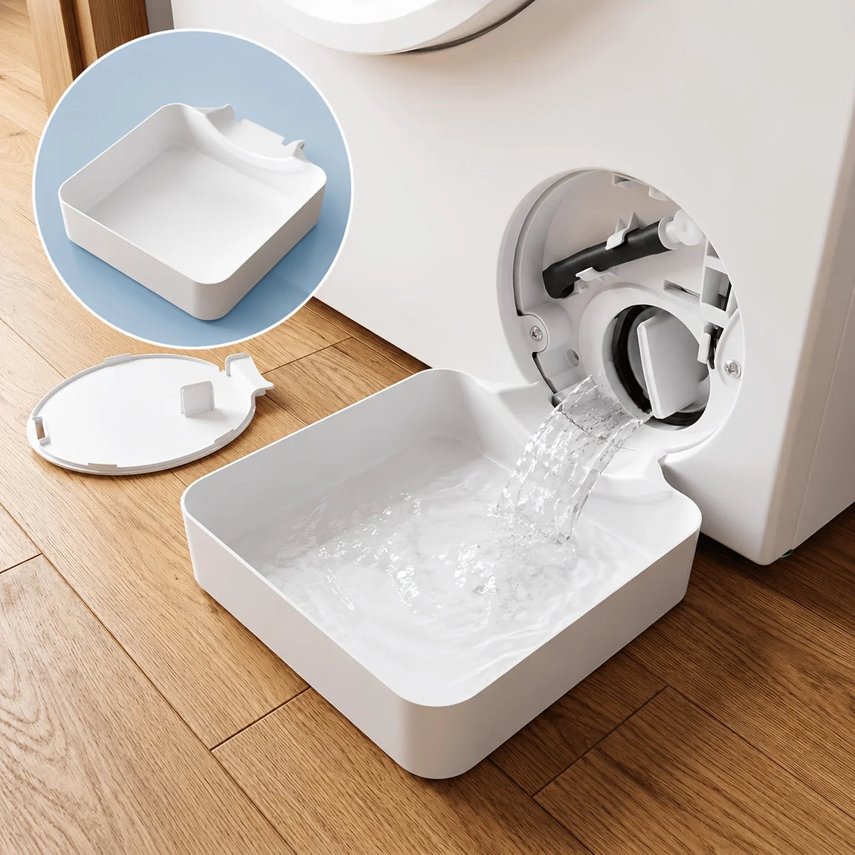 Washing Machine Drain Tray Kit with Pump Cup