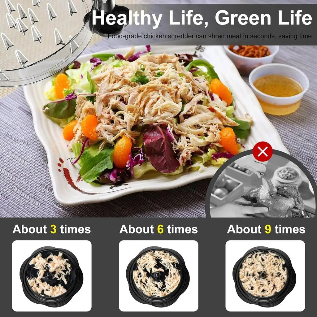Chicken Shredder Tool with Clear Lid for Easy Meal Prep