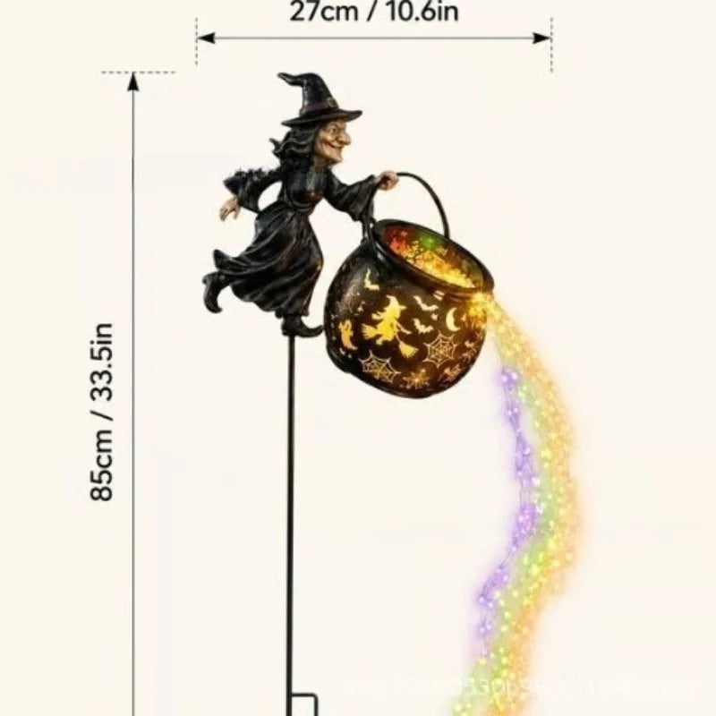 Halloween Witch Cauldron LED Garden Light – 1 or 2 Pack