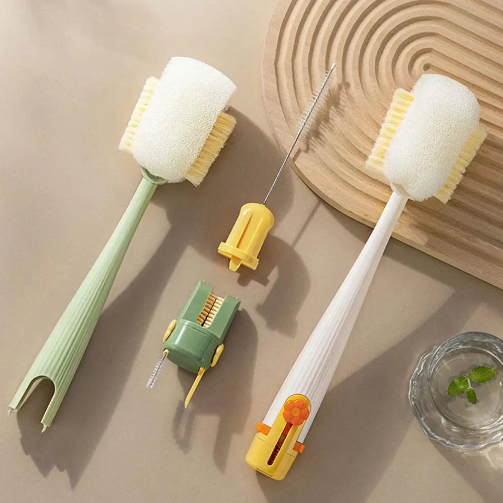 5-in-1 Cup Cleaning Brush Bottle Straw Crevice Sponge Cleaner for Thermos