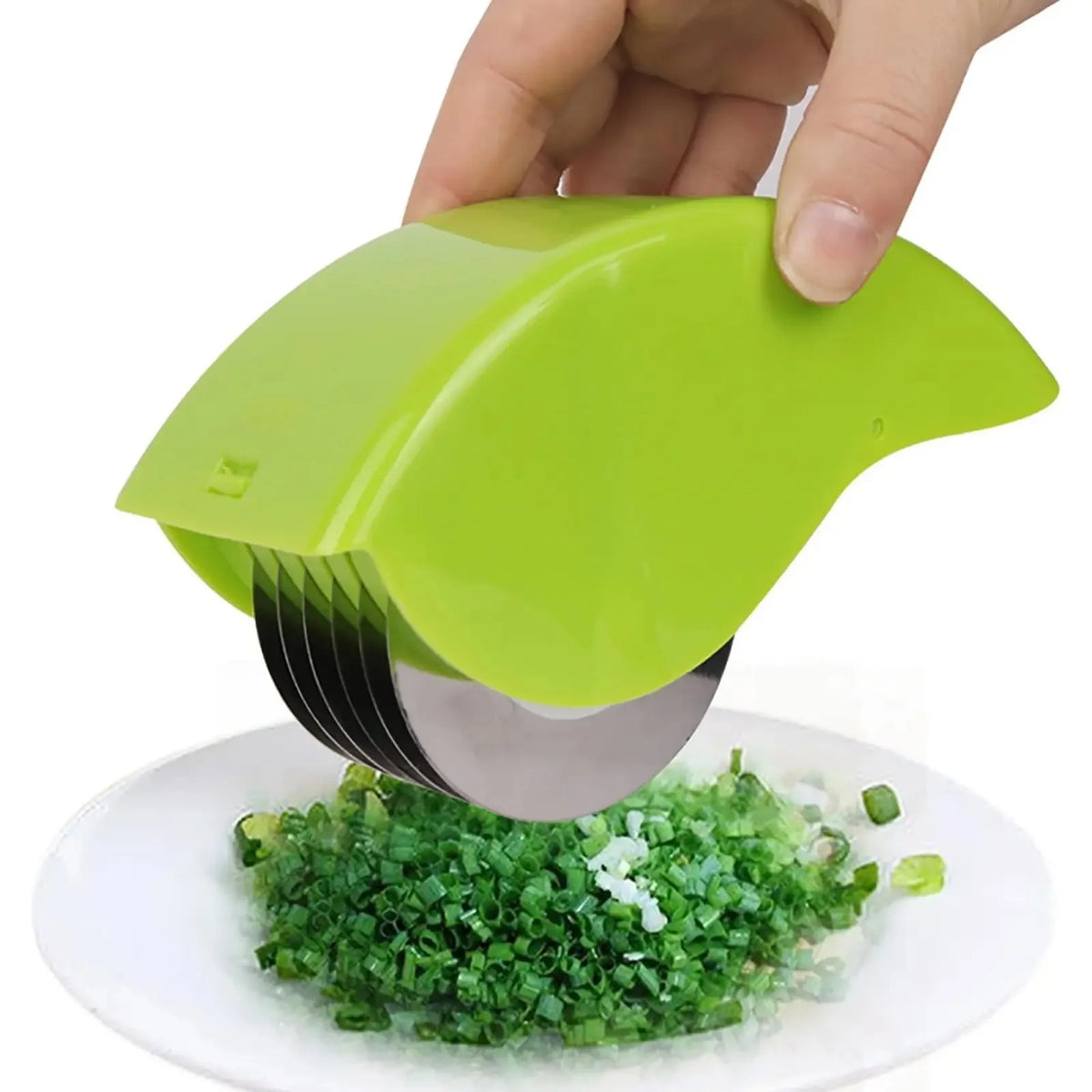 Manual Vegetable and Herb Chopper Roller with 6 Blades