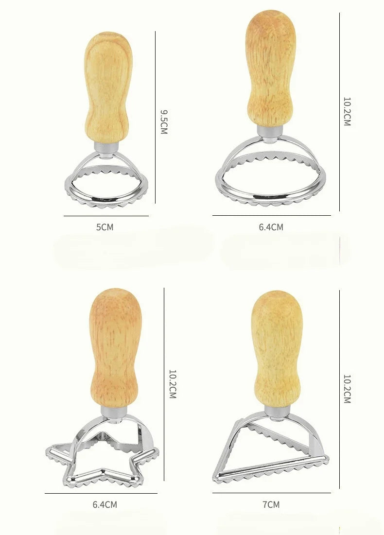 Dumpling & Ravioli Cutter Set with Wood Handle