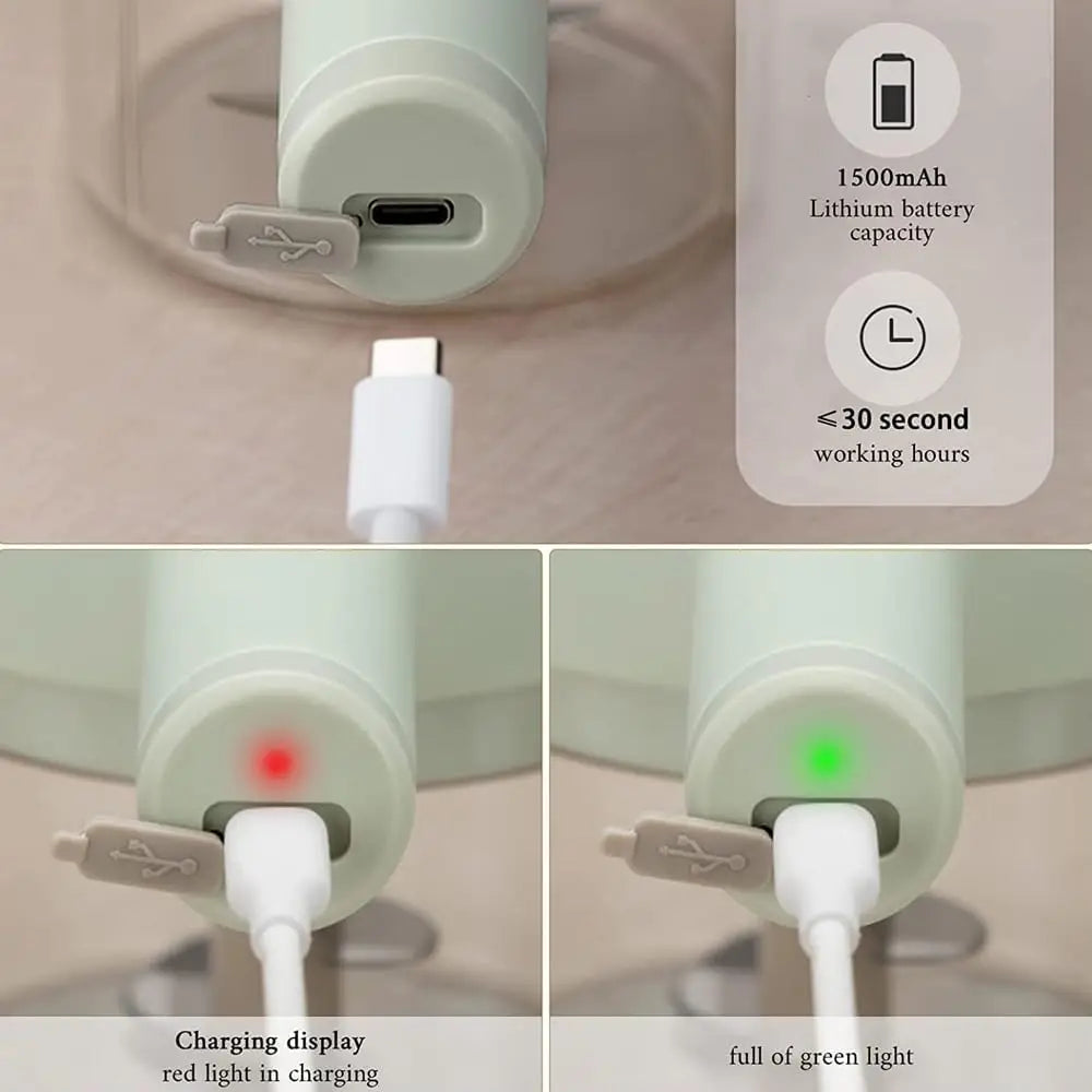 Electric Vegetable Chopper, USB Rechargeable Mini Cutter