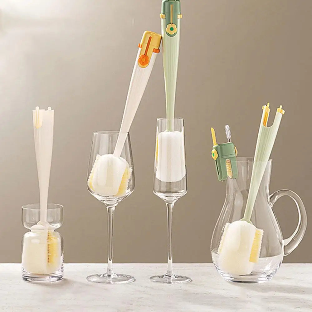 5-in-1 Cup Cleaning Brush Bottle Straw Crevice Sponge Cleaner for Thermos