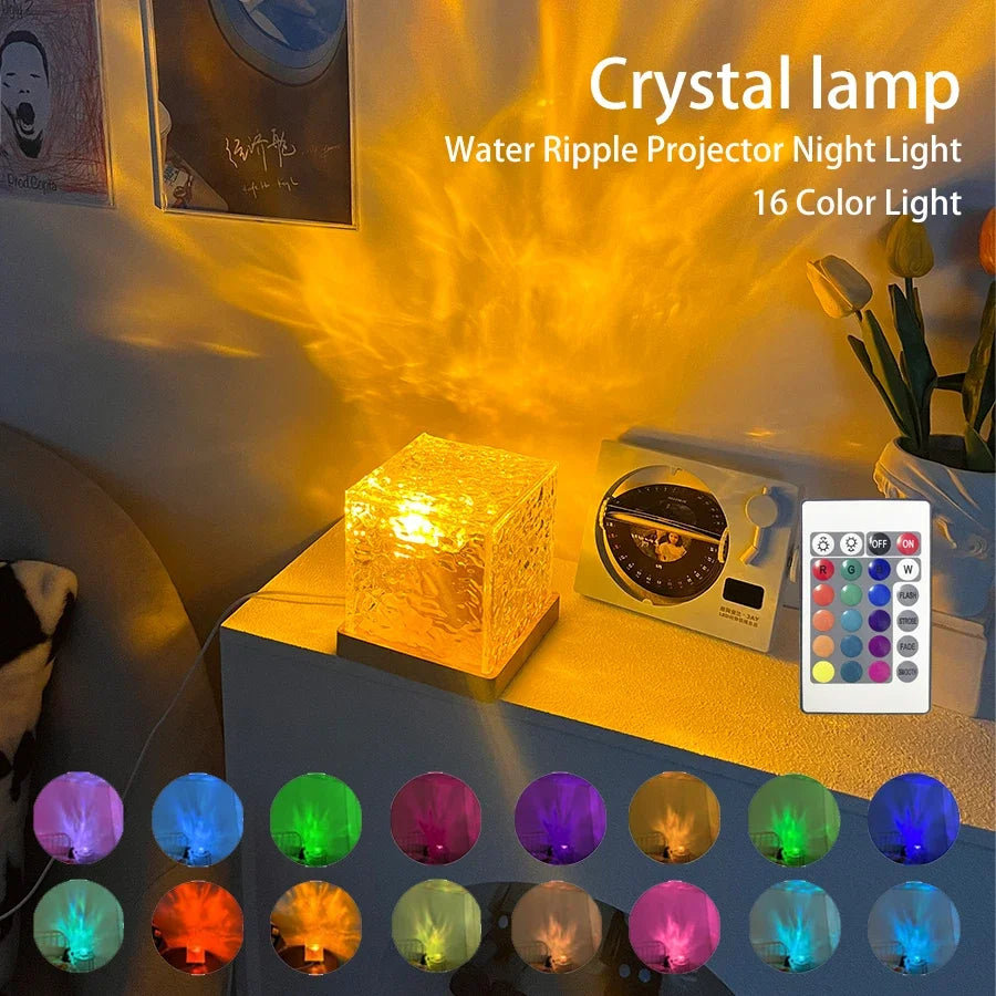 16-Colour Ocean Water Ripple Projector Night Light