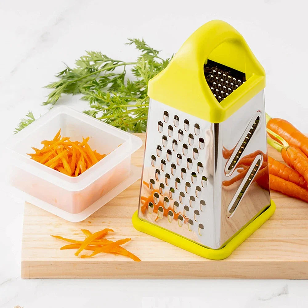 4-Sided Stainless Steel Box Grater for Cheese & Vegetables