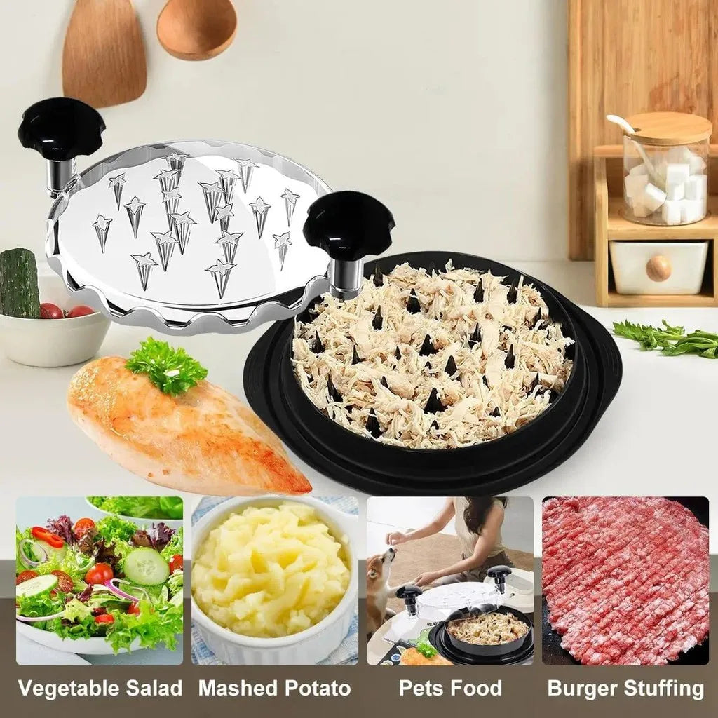 Chicken Shredder Tool with Clear Lid for Easy Meal Prep