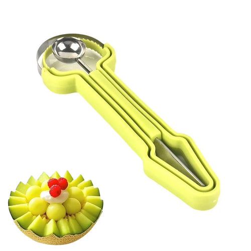 4-in-1 Stainless Steel Melon Baller and Fruit Carving Tool