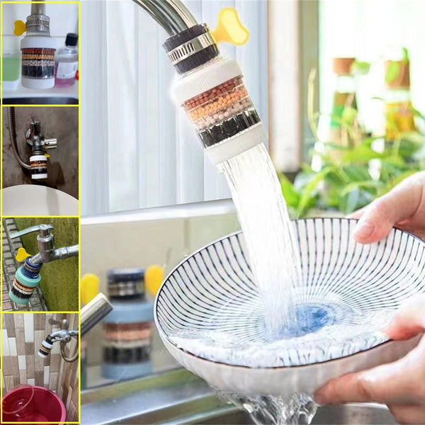 Universal Faucet Filter with Rotatable and Fixed Options