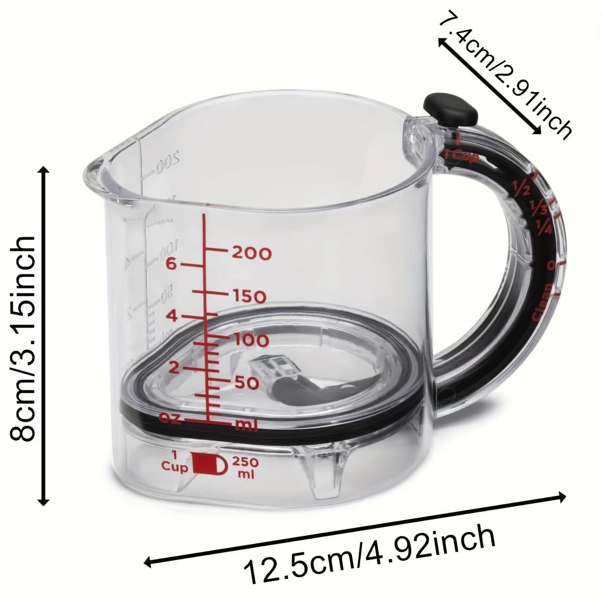 Adjustable 4-in-1 Measuring Cup with Scraper