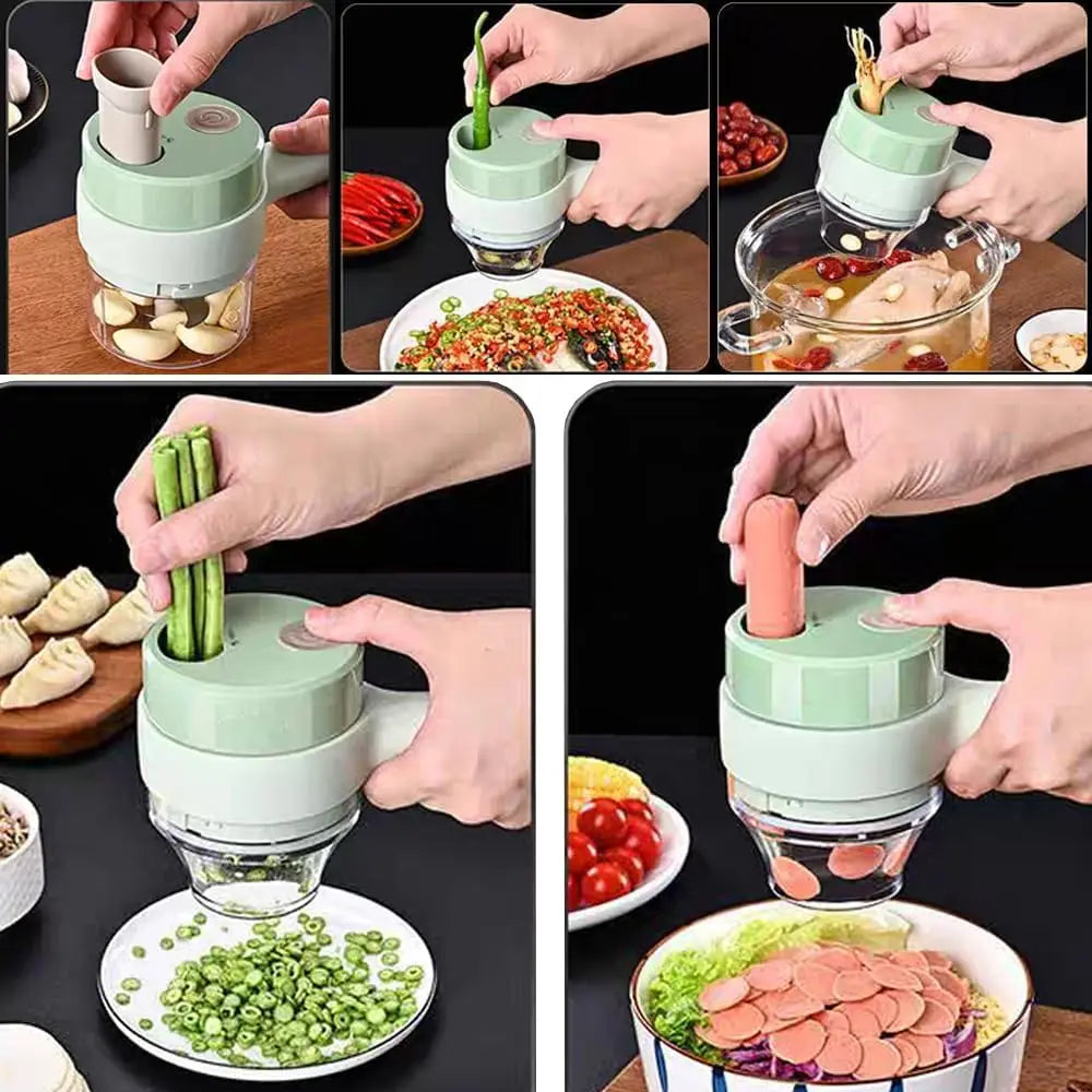Electric Vegetable Chopper, USB Rechargeable Mini Cutter
