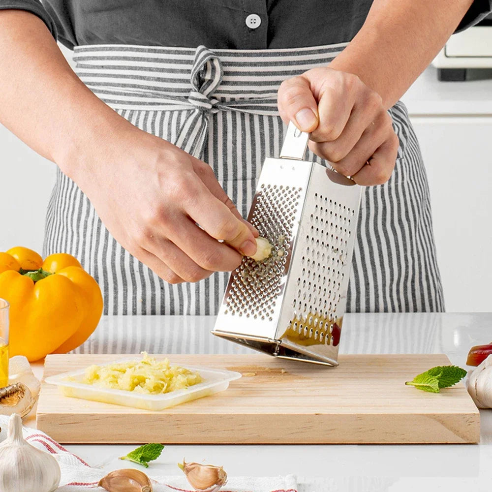 4-Sided Stainless Steel Box Grater for Cheese & Vegetables