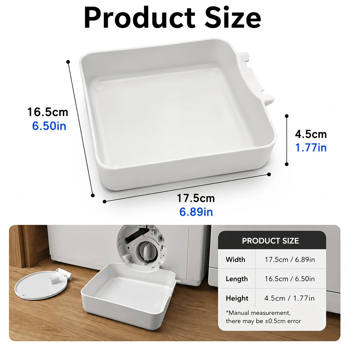 Washing Machine Drain Tray Kit with Pump Cup