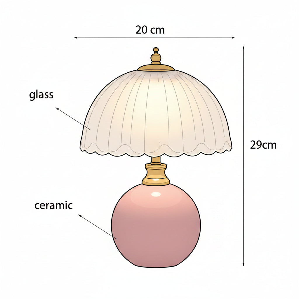 Ceramic & Glass Bedside