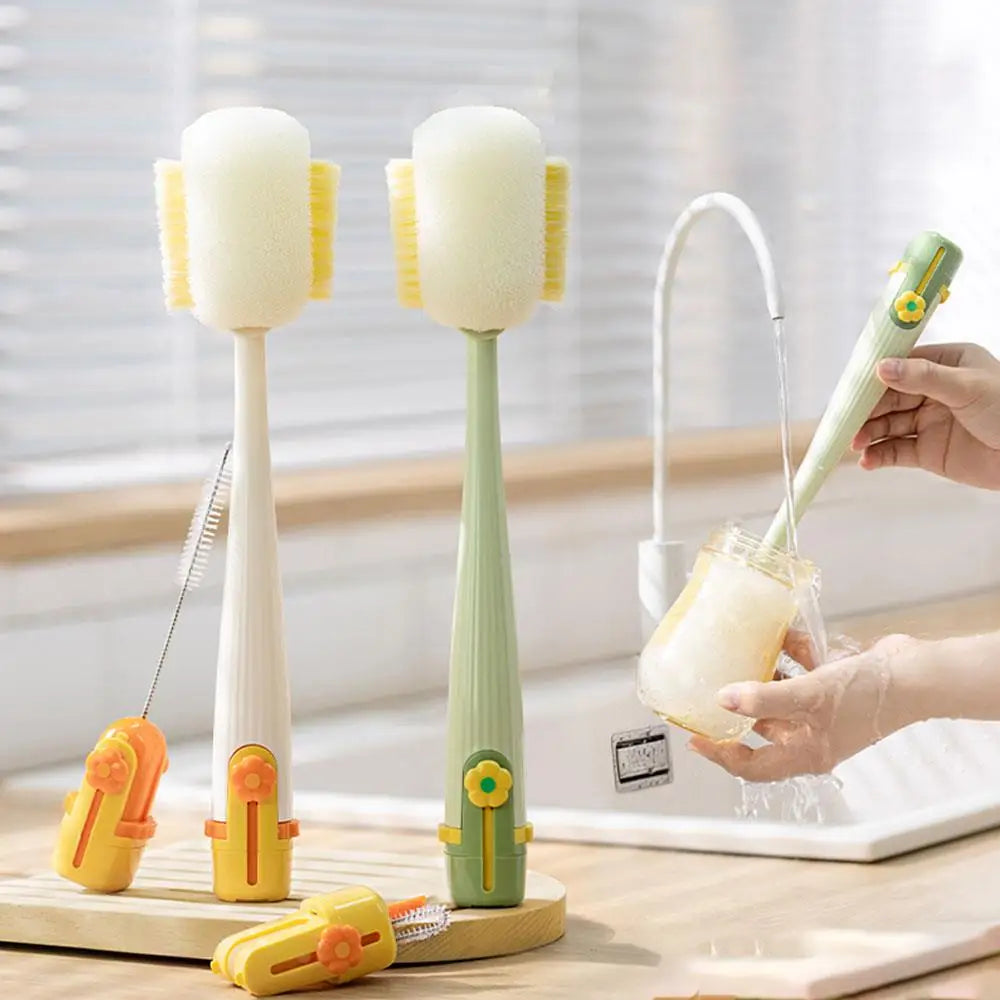 5-in-1 Cup Cleaning Brush Bottle Straw Crevice Sponge Cleaner for Thermos