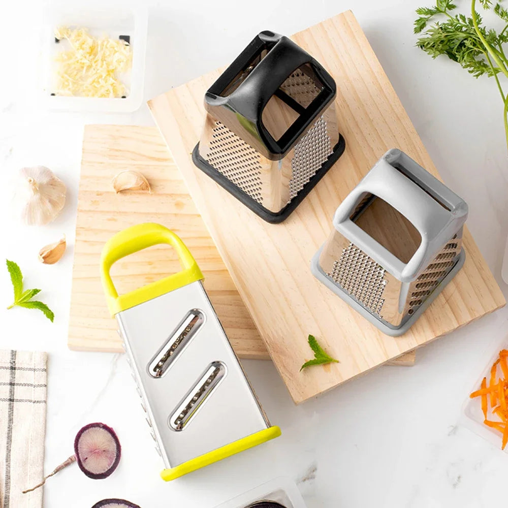 4-Sided Stainless Steel Box Grater for Cheese & Vegetables