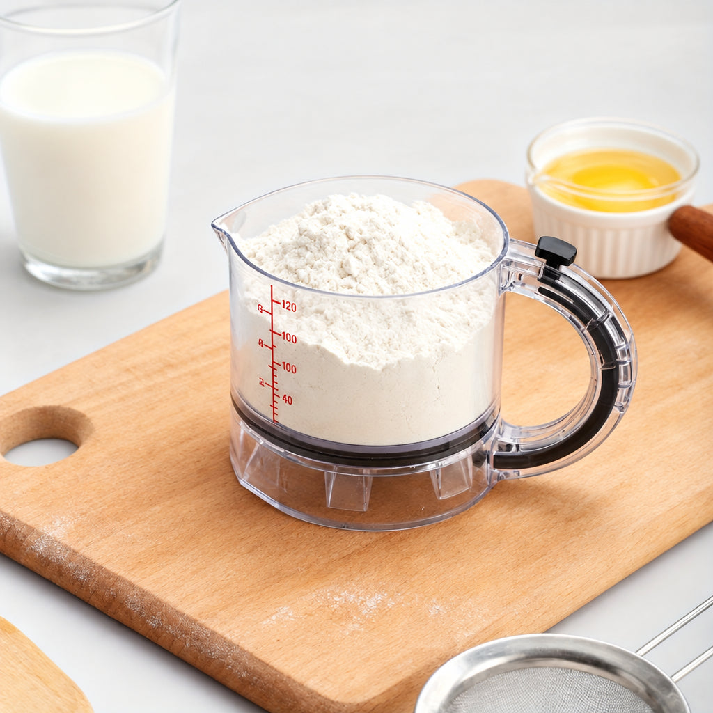 Adjustable 4-in-1 Measuring Cup with Scraper