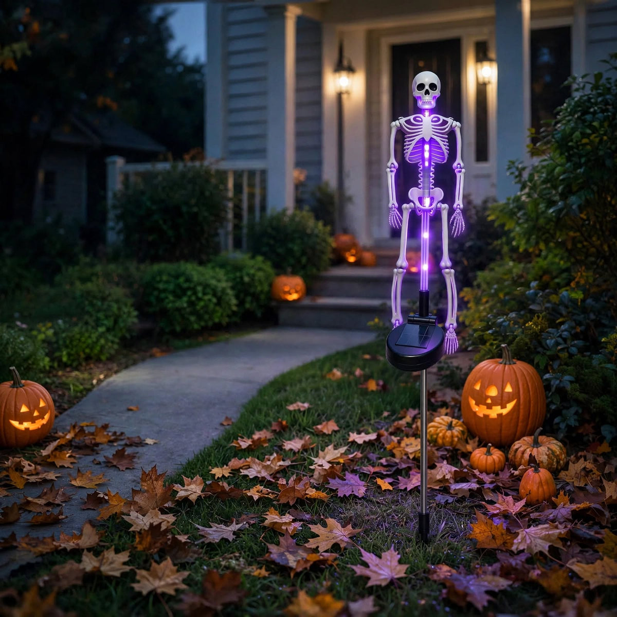Lampe solaire d Halloween en forme de squelette
