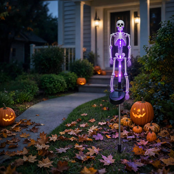 Lampe solaire d Halloween en forme de squelette
