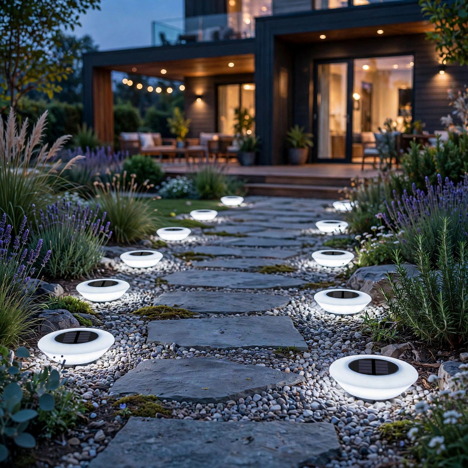 Garden Pathway Disk Lamp