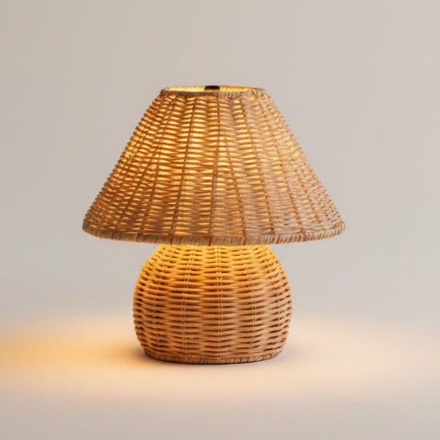 Woven Rattan Lamp