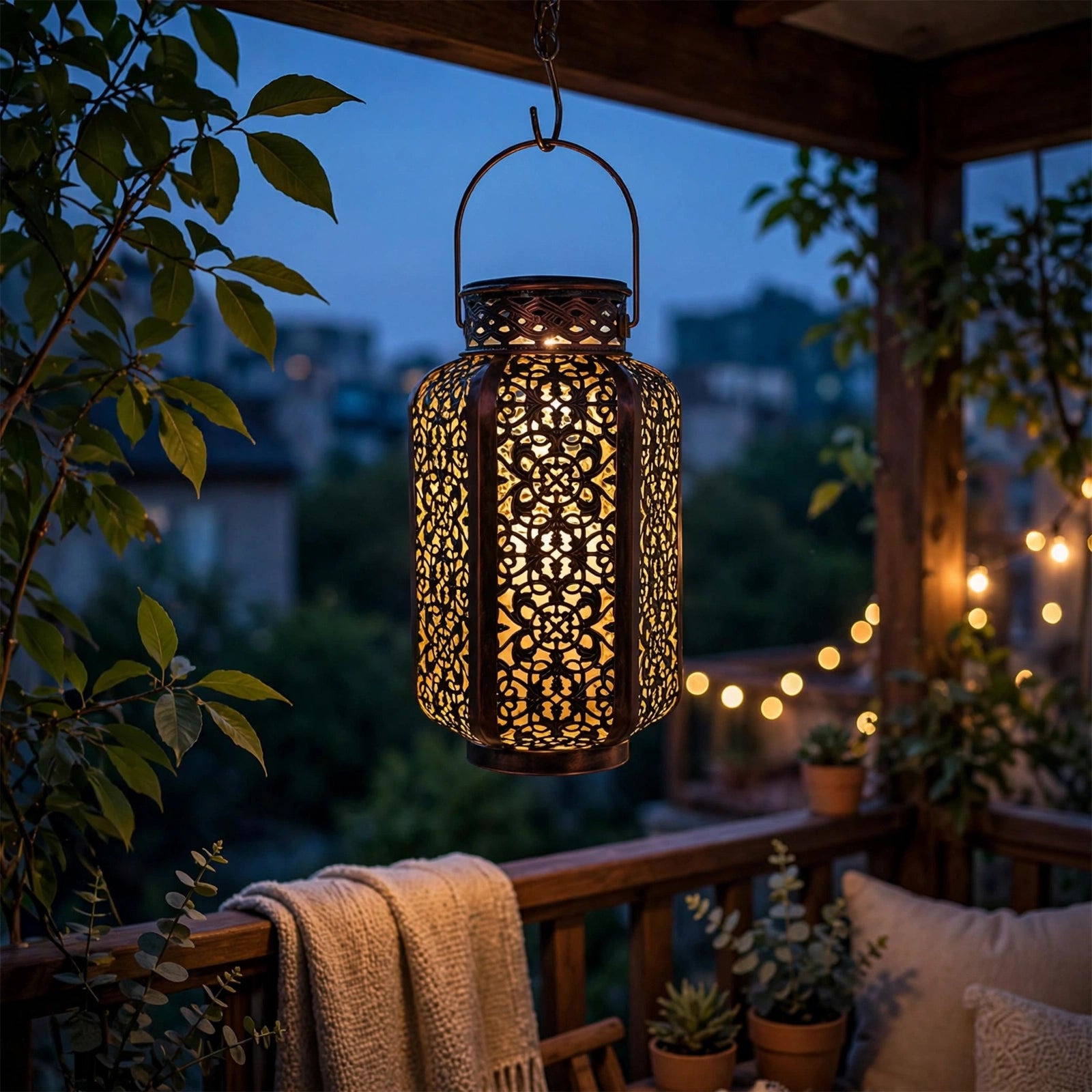 Solar Hanging Lantern Vintage Waterproof