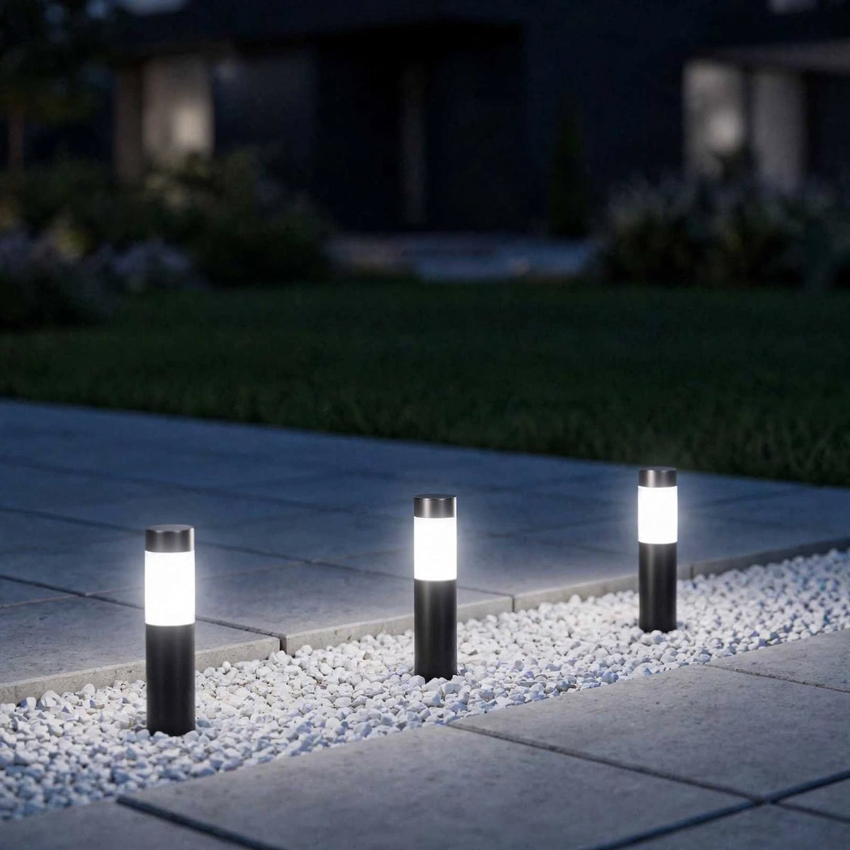 Lot de 2 lampes solaires pour allée, étanches IP65