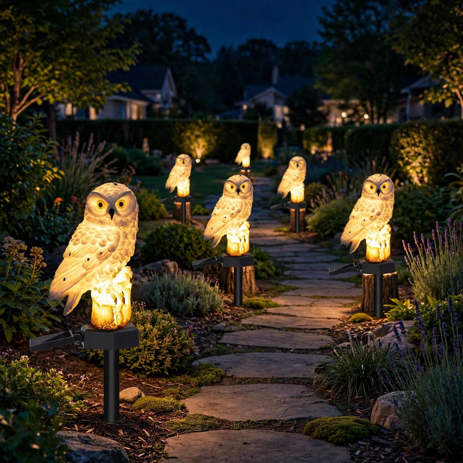Solar Owl Garden Light - Outdoor LED Lawn Decor