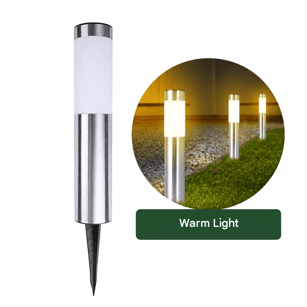 Solar Pathway Lights Stainless Steel 2 Pack